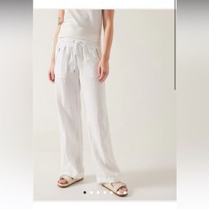 Athleta Cabo Linen Wide Leg Pant